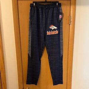 NFL Team Apparel Sleepwear Denver Broncos Sweatpants New Navy Blue Size Medium